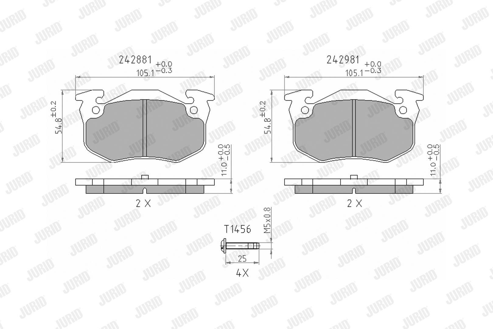 Колодки дисковые  Jurid/Bendix 571747J цена, от 17.00 USD