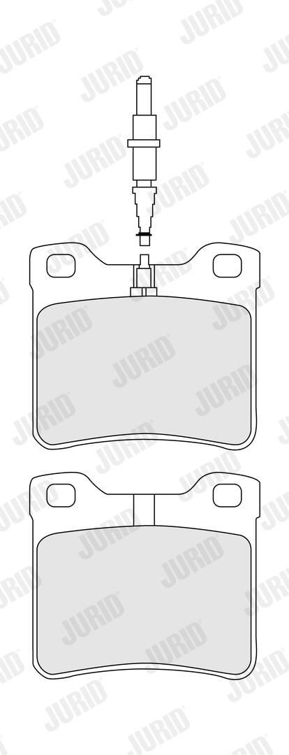Задние тормозные колодки 571845J Jurid/Bendix