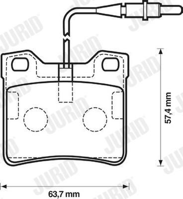 Задние дисковые колодки Jurid/Bendix 571845J