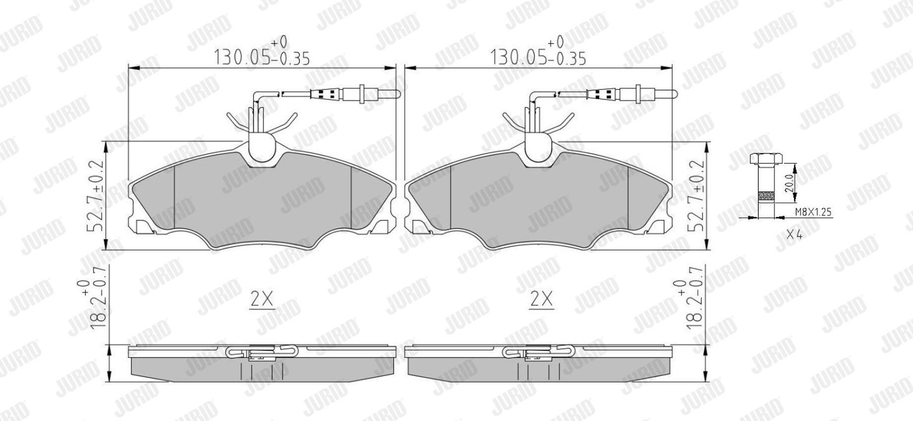 571897J Jurid/Bendix Колодки передние
