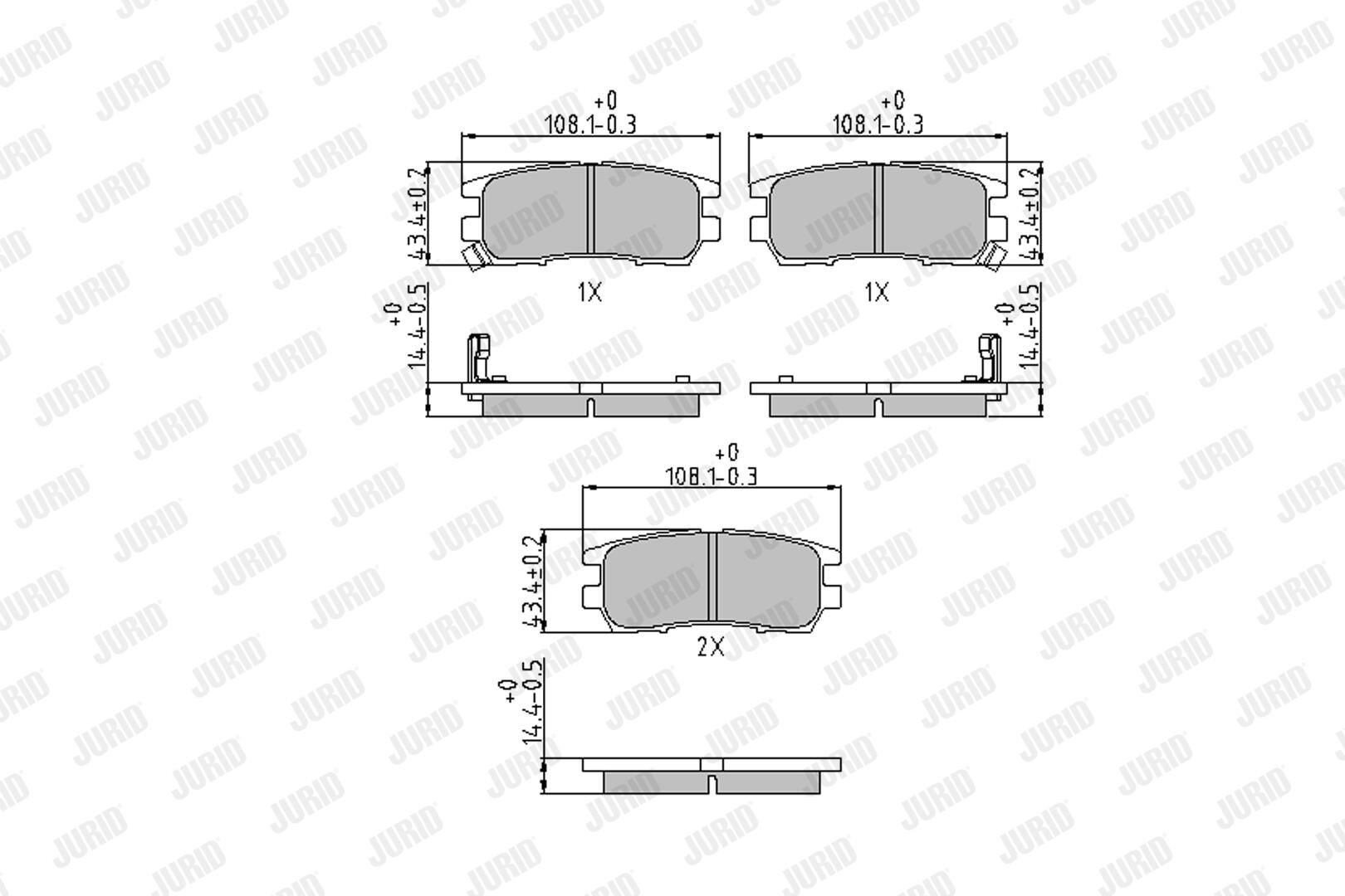 Колодки дисковые  Jurid/Bendix 572200J цена, от 17.00 USD