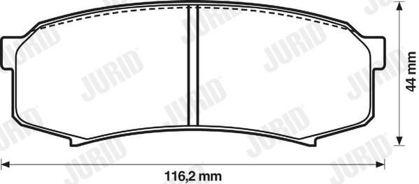 572245J Jurid/Bendix Колодки тормозные дисковые комплект