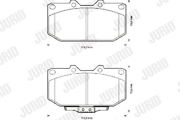 Передние тормозные колодки 572252J Jurid/Bendix
