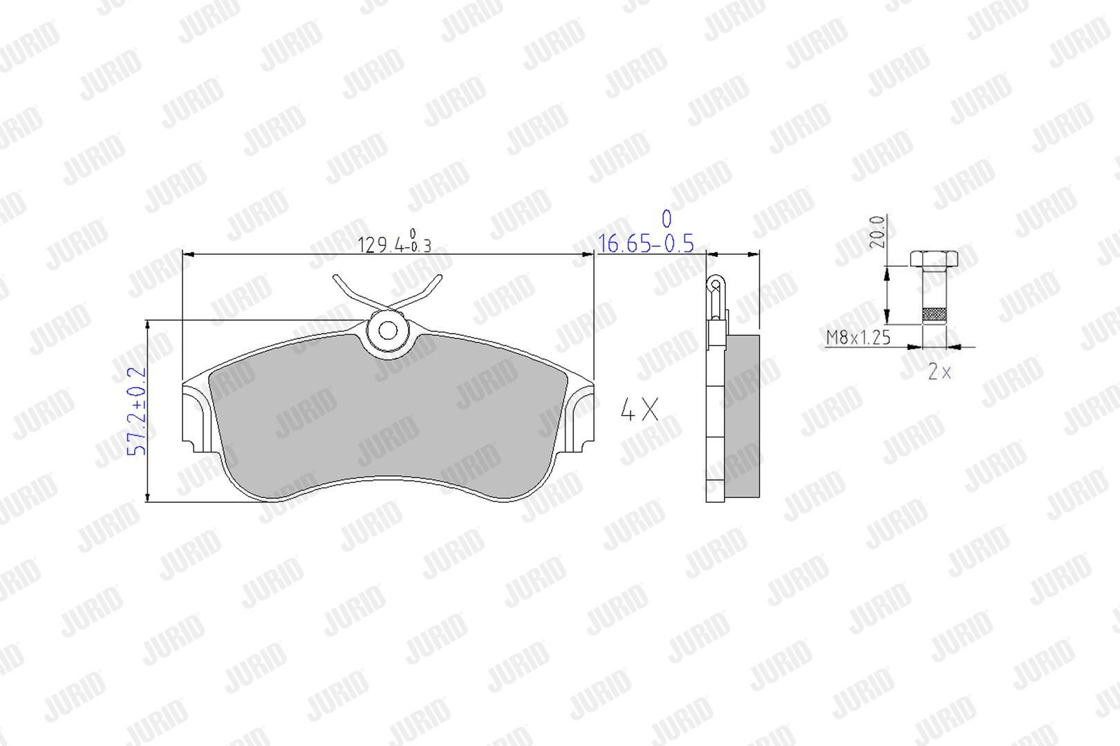572310J Jurid/Bendix Колодки передние
