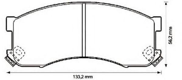 572336J Jurid/Bendix Колодки передние