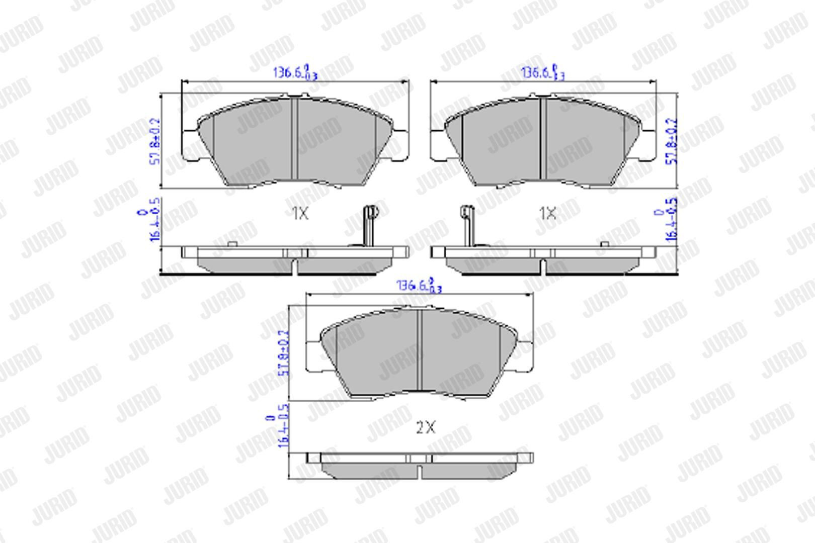 572340J Jurid/Bendix Колодки передние