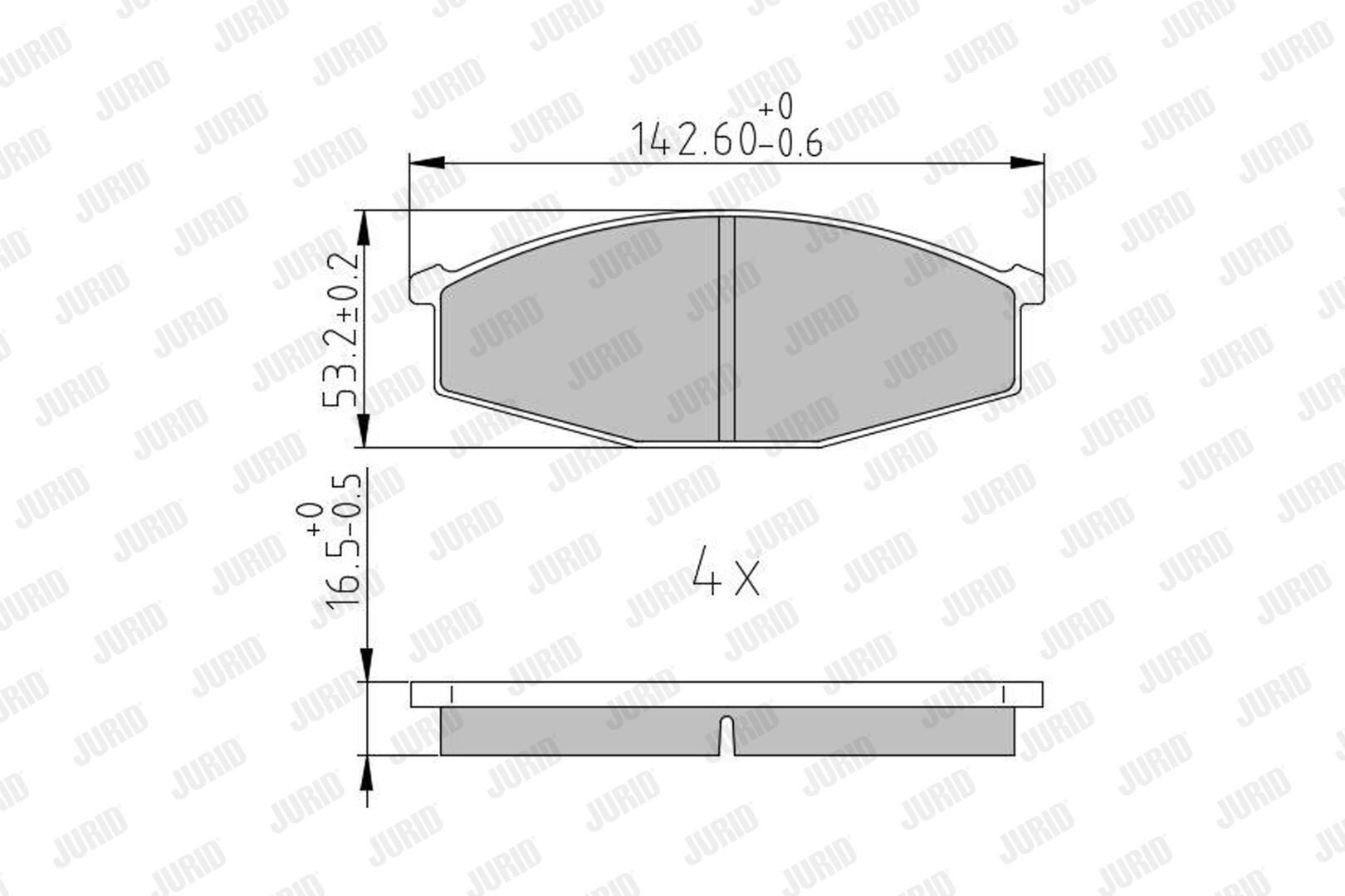 572361J Jurid/Bendix Колодки передние