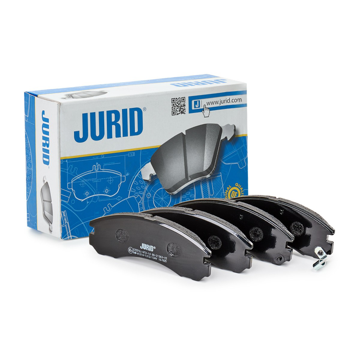 Передние тормозные колодки 572370J Jurid/Bendix