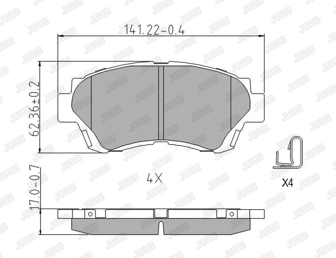 Колодки Jurid/Bendix 572392J цена, от 29.04 USD