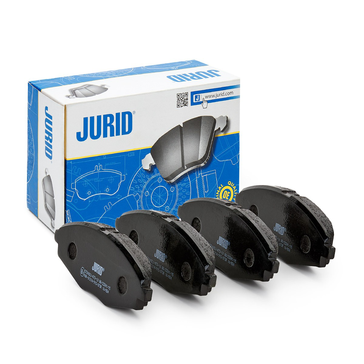Передние тормозные колодки 572402J Jurid/Bendix