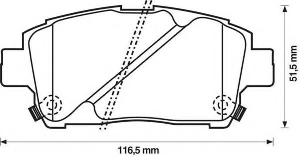 Тормозные колодки Jurid/Bendix 572405J