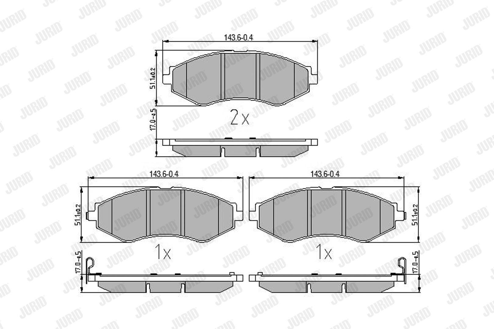 Колодки Jurid/Bendix 572407J цена, от 23.42 USD