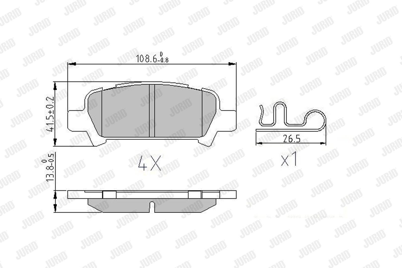 572424J Jurid/Bendix Колодки тормозные дисковые комплект