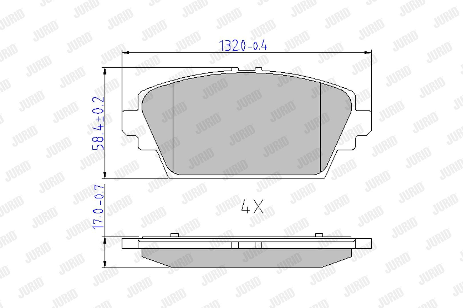 572428J Jurid/Bendix Колодки передние