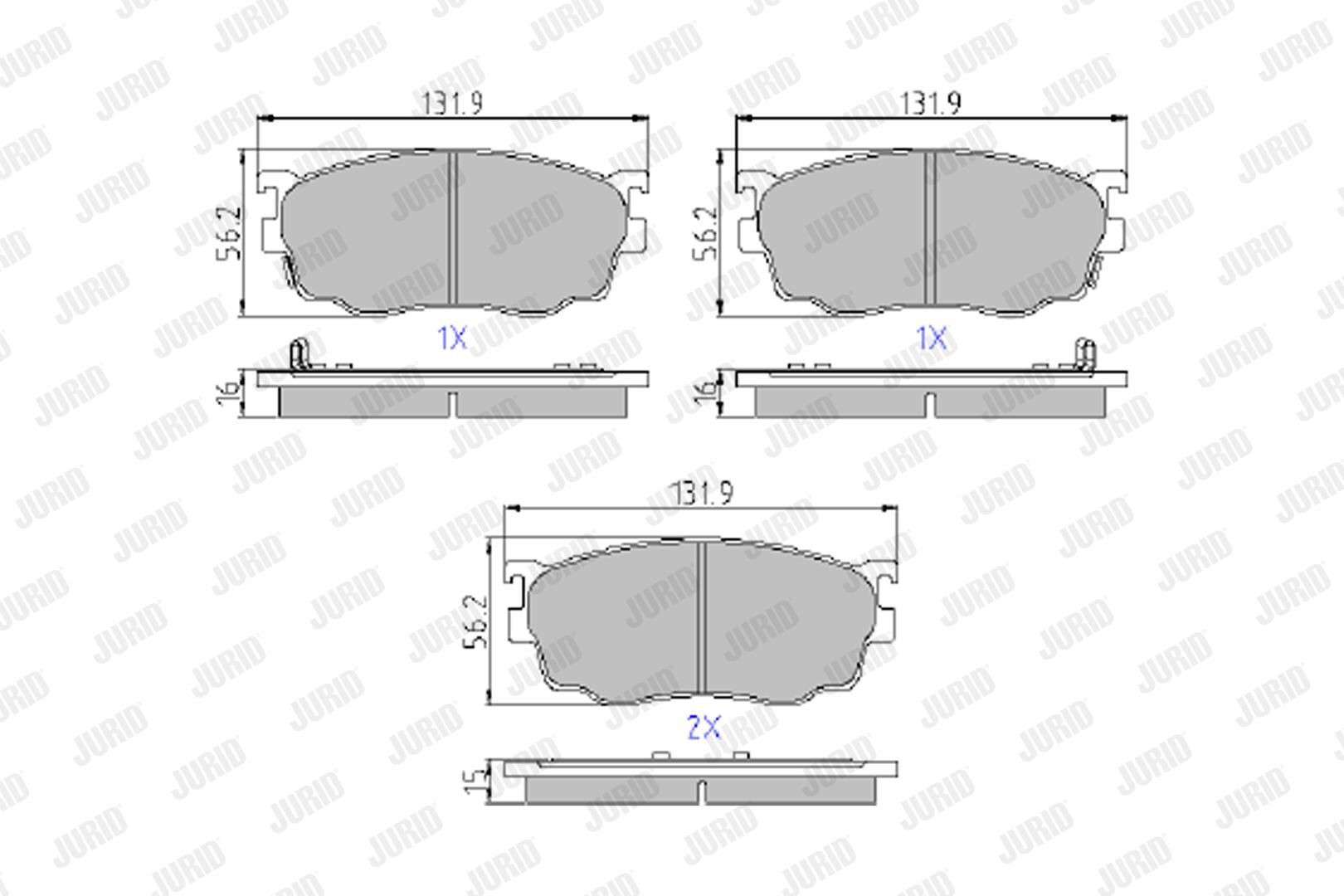 572444J Jurid/Bendix Колодки передние