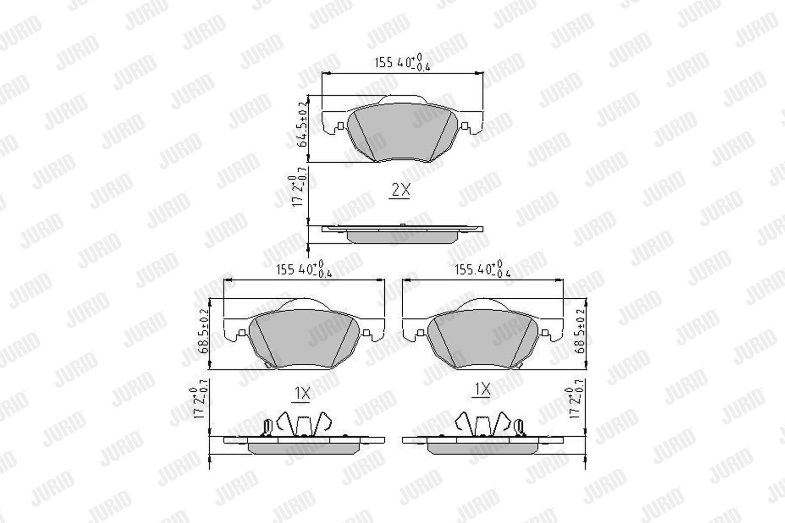 572480J Jurid/Bendix Колодки передние