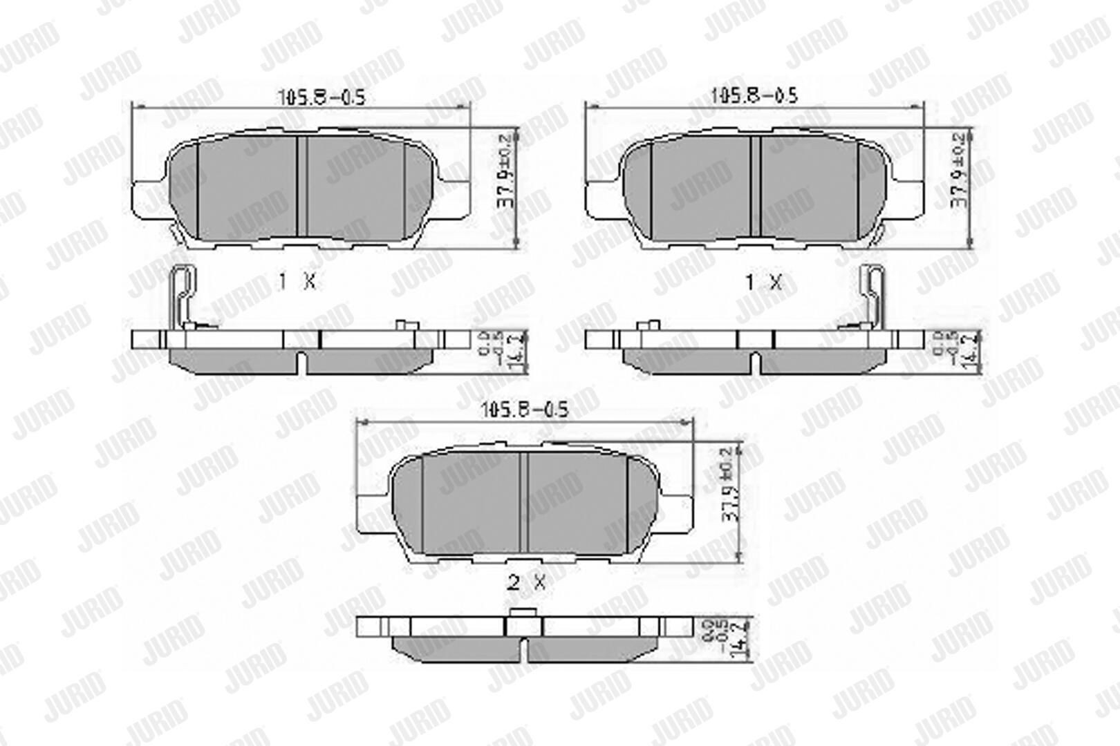 572501J Jurid/Bendix Колодки тормозные дисковые комплект