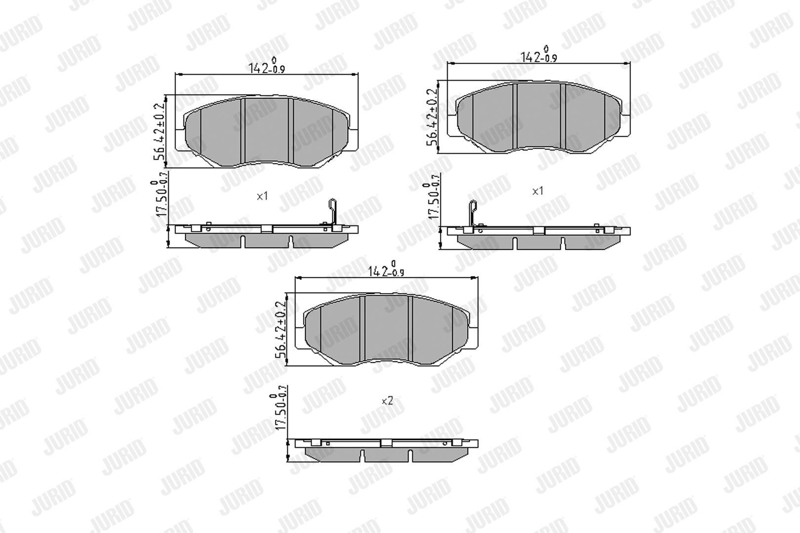 572504J Jurid/Bendix Колодки передние