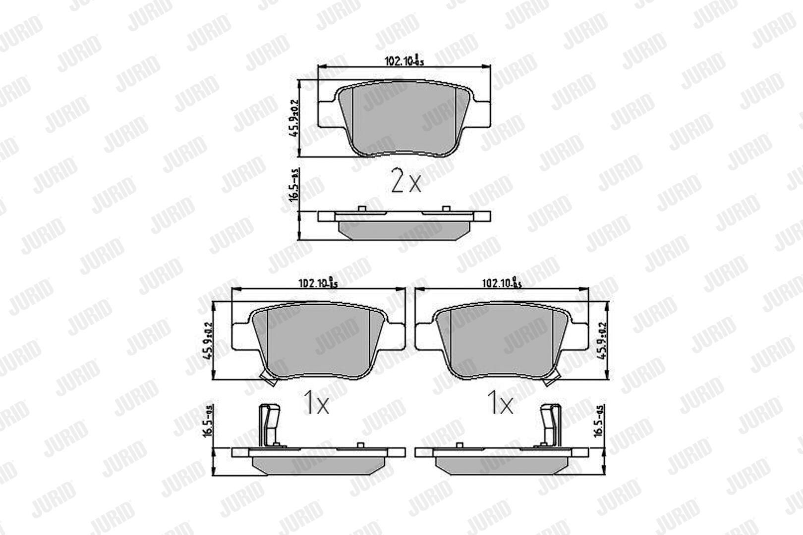 572516J Jurid/Bendix Колодки тормозные дисковые комплект
