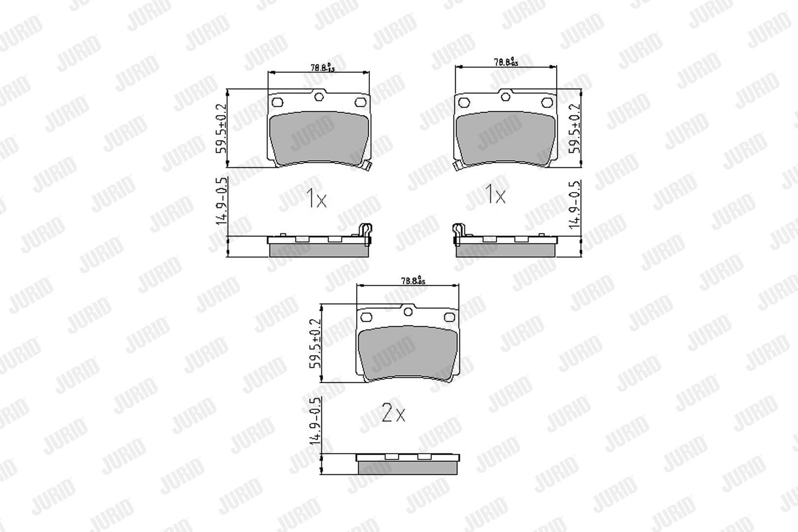 Колодки дисковые  Jurid/Bendix 572519J цена, от 23.07 USD