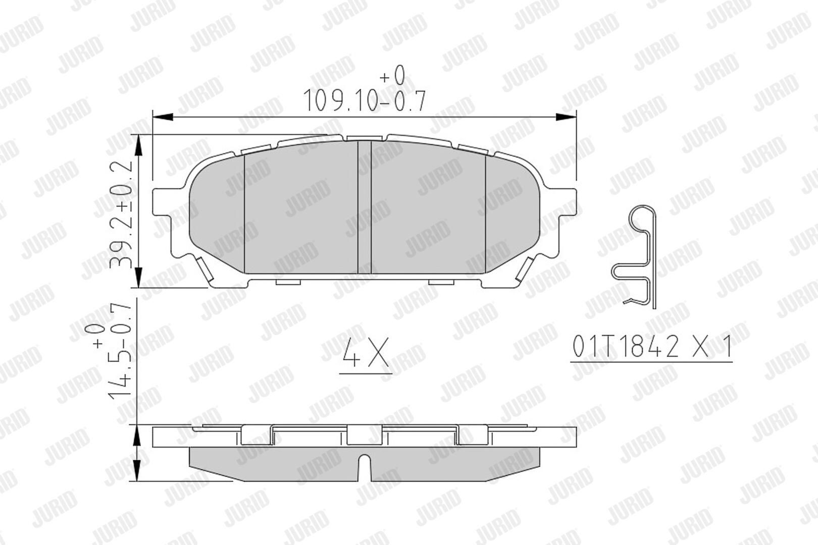 572529J Jurid/Bendix Колодки тормозные дисковые комплект