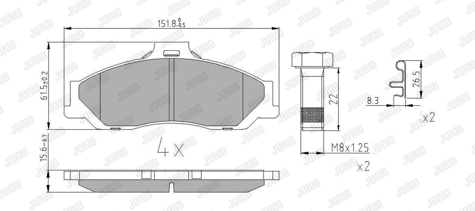 Колодки Jurid/Bendix 572537J цена, от 28.93 USD