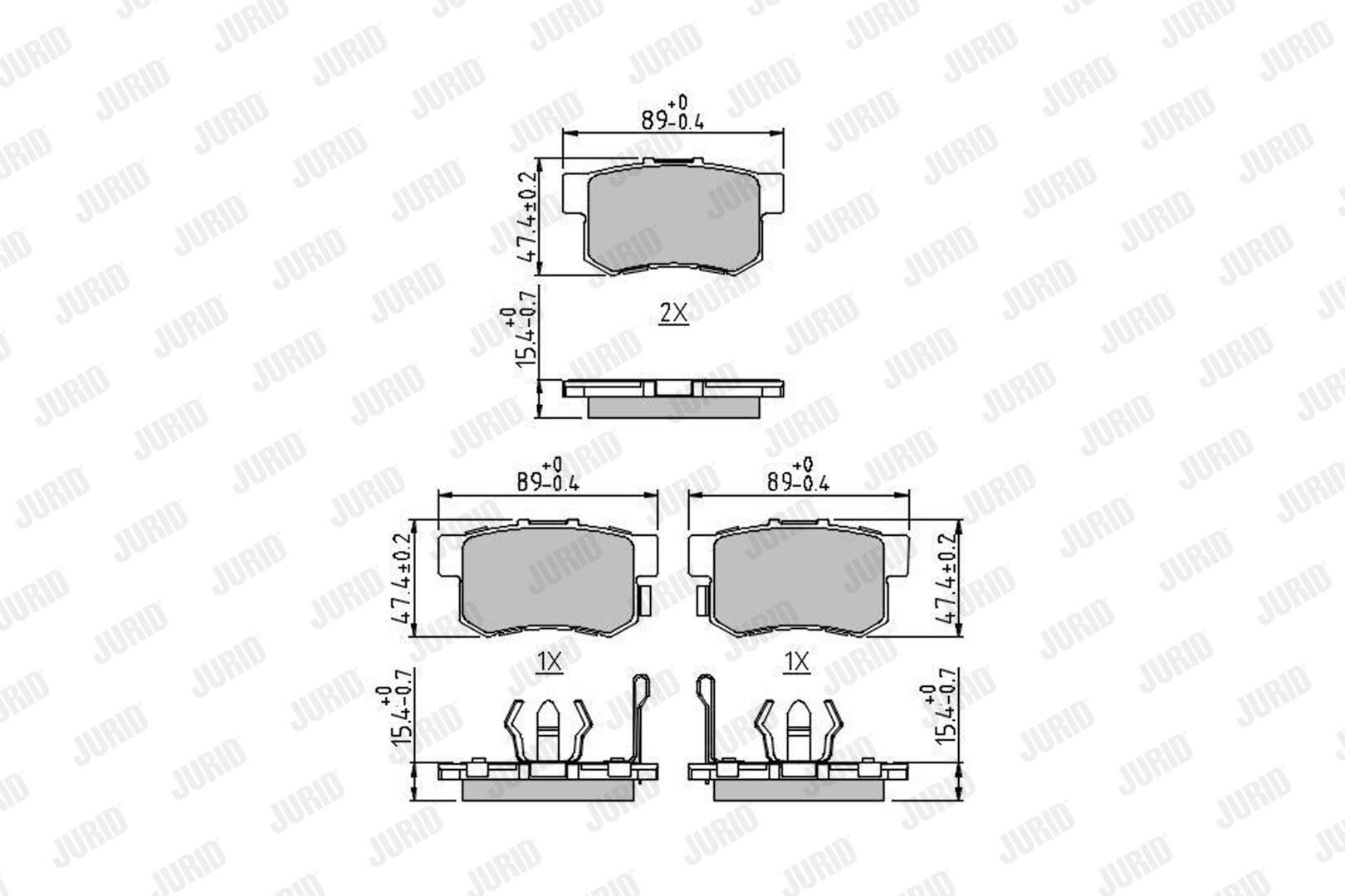 572544J Jurid/Bendix Колодки тормозные дисковые комплект