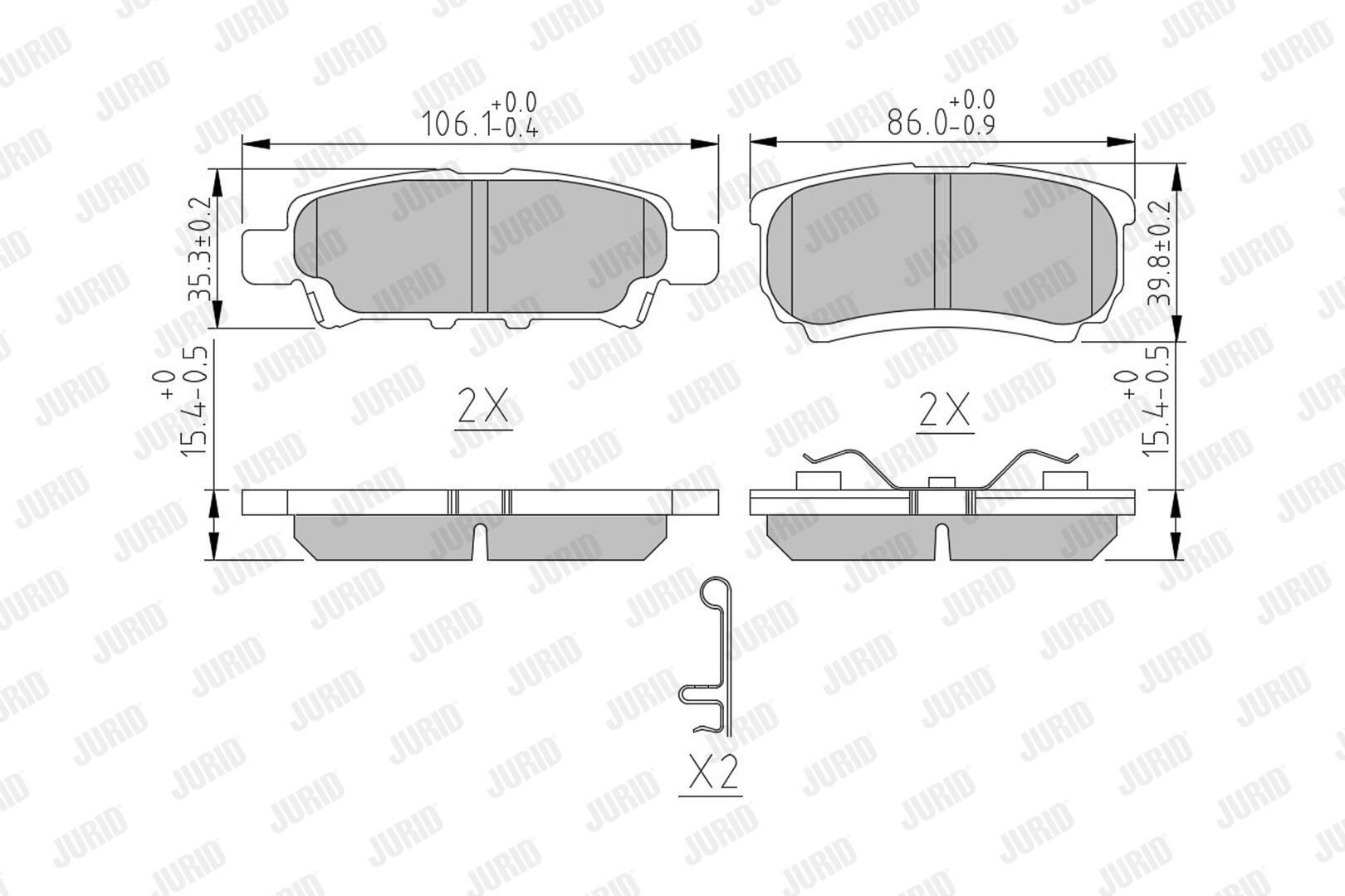 Колодки дисковые  Jurid/Bendix 572547J цена, от 21.93 USD