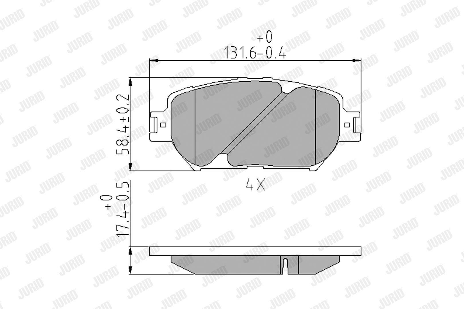572553J Jurid/Bendix Колодки передние