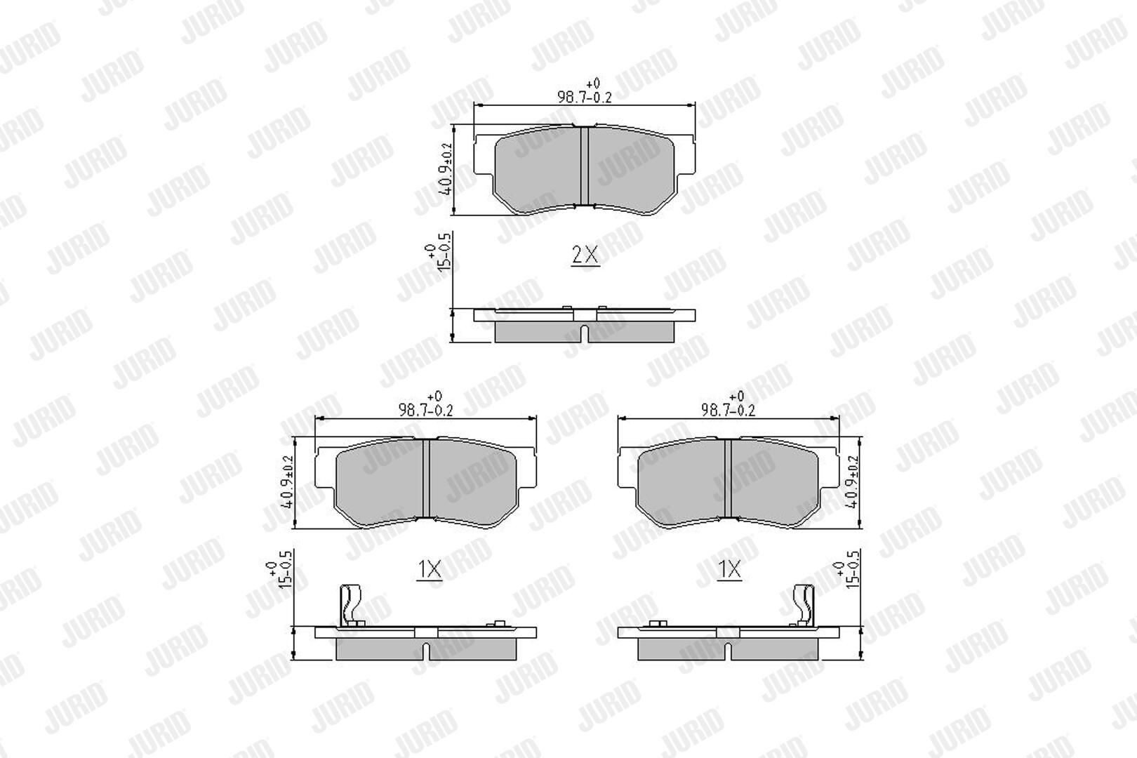 Колодки дисковые  Jurid/Bendix 572557J цена, от 20.42 USD