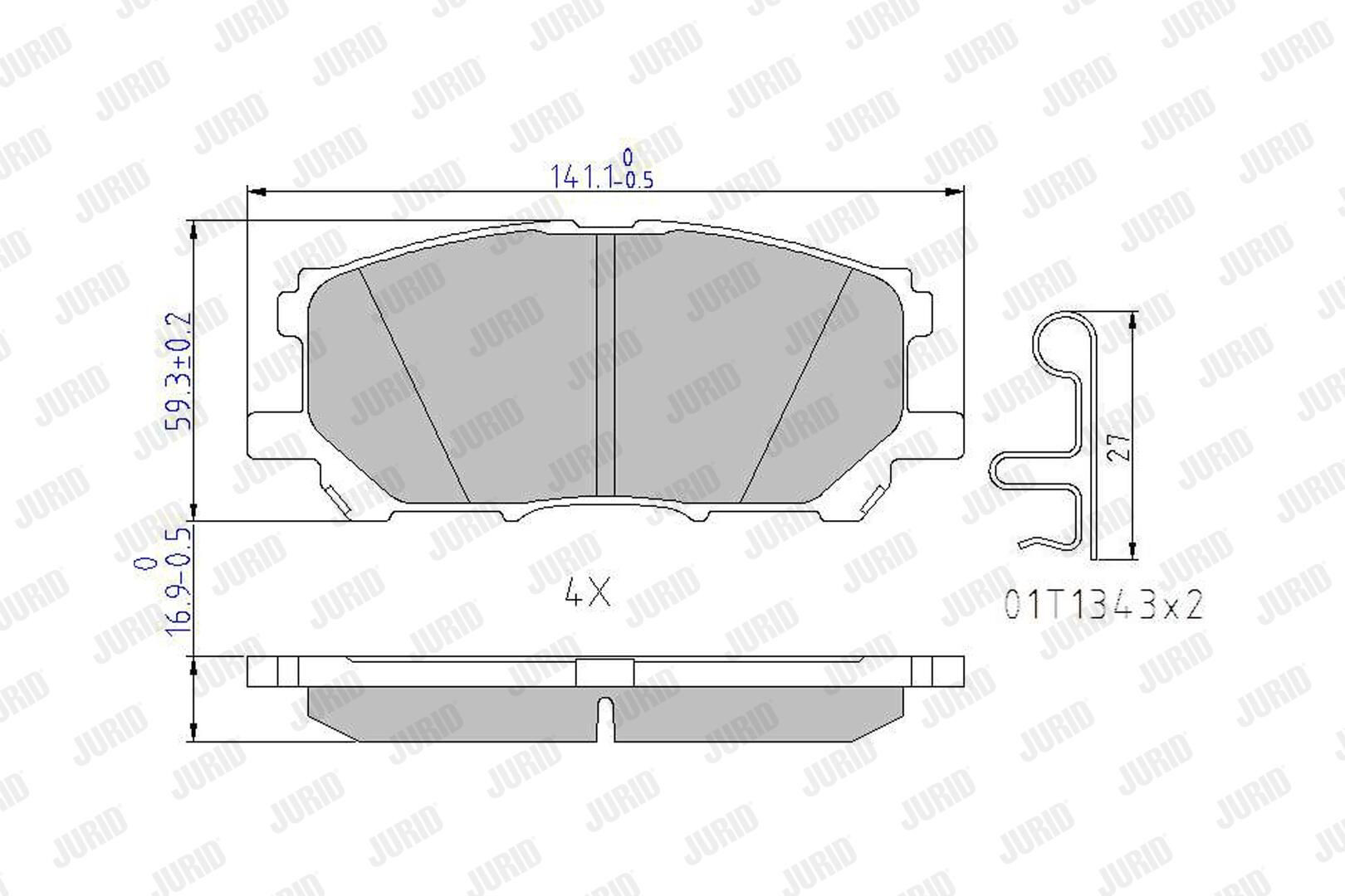 572562J Jurid/Bendix Колодки передние