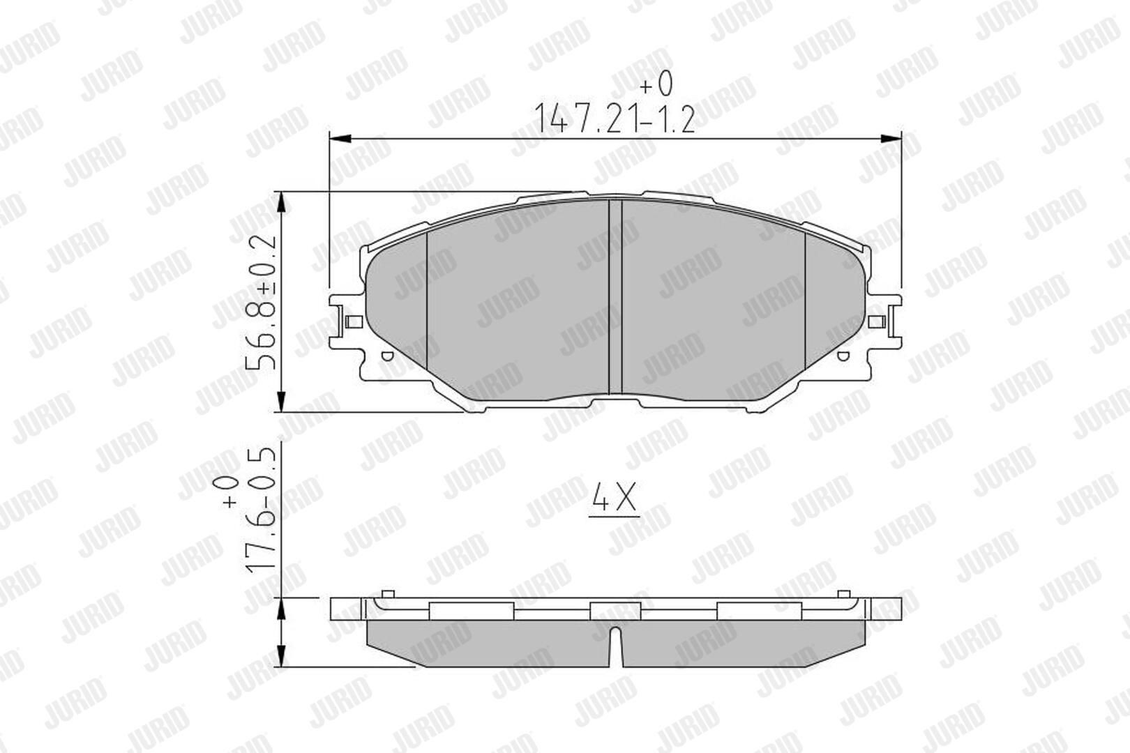 572569J Jurid/Bendix Колодки передние