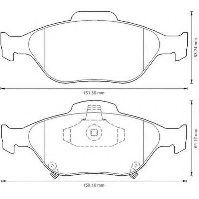 Передние тормозные колодки 572576J Jurid/Bendix