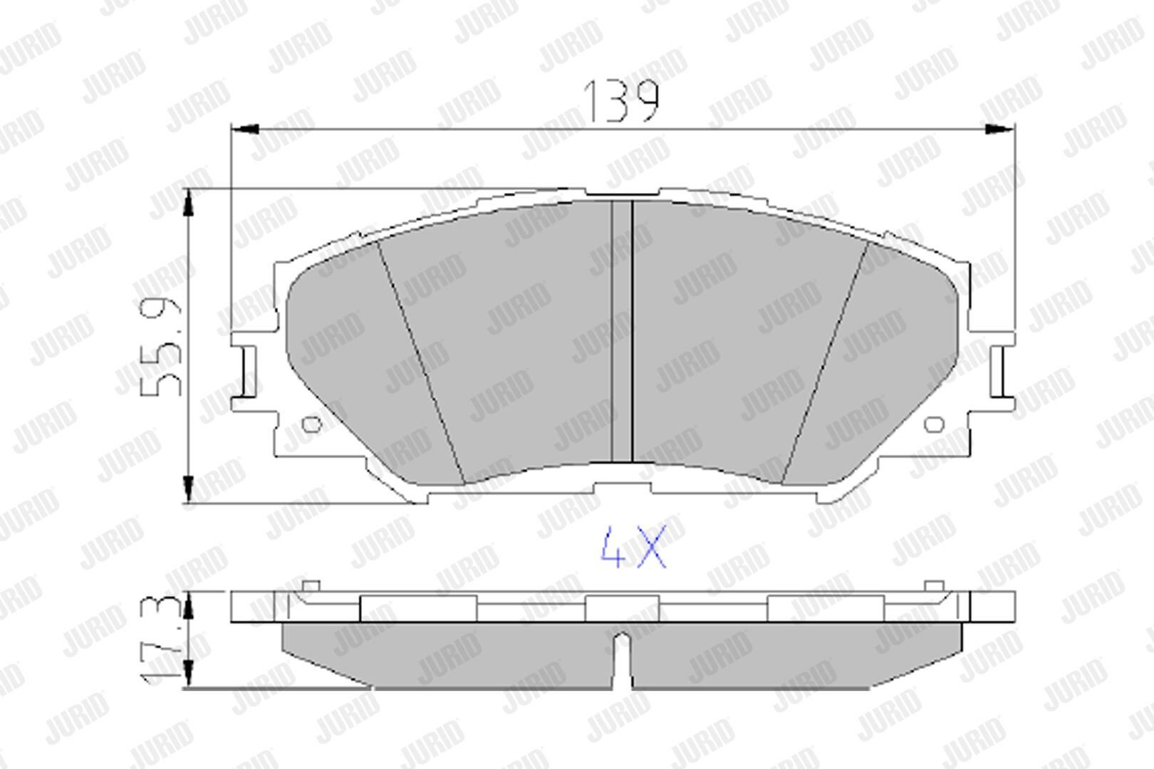 572598J Jurid/Bendix Колодки передние
