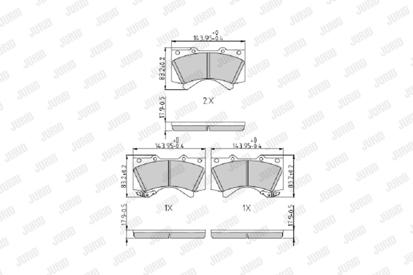 572599J Jurid/Bendix Колодки передние