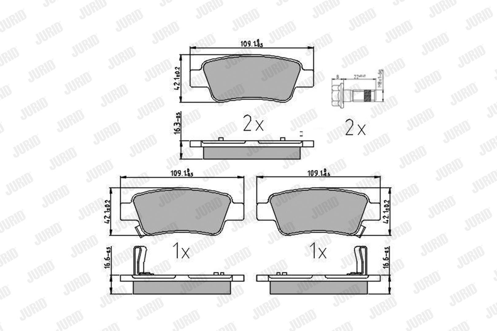 Колодки дисковые  Jurid/Bendix 572606J цена, от 25.39 USD