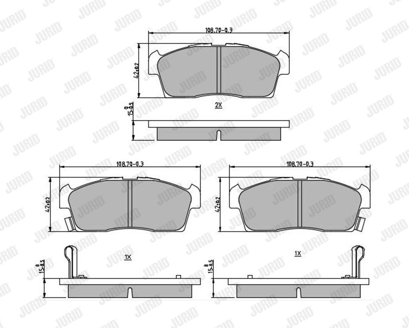 572611J Jurid/Bendix Колодки передние