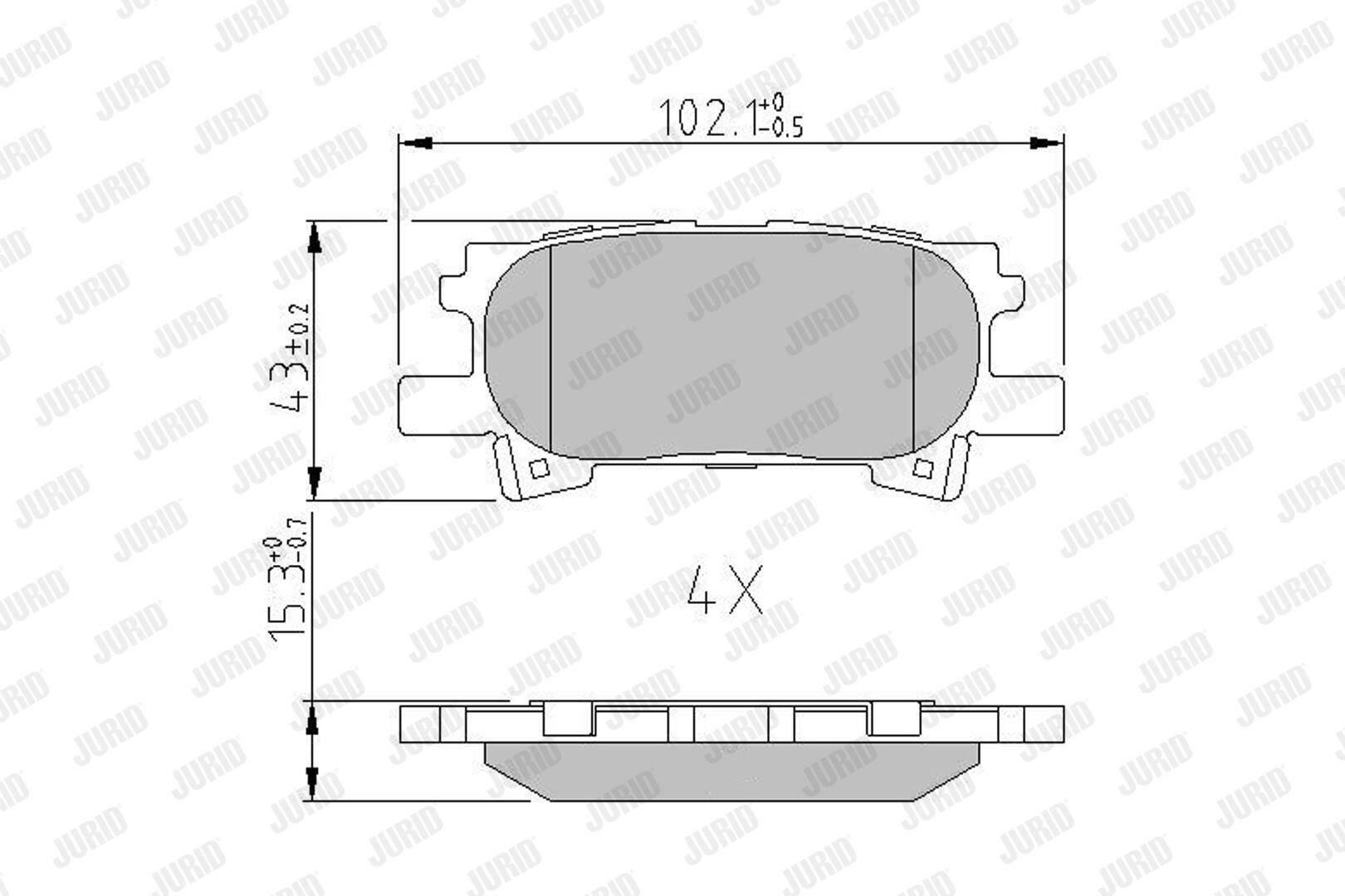 572621J Jurid/Bendix Колодки тормозные дисковые комплект