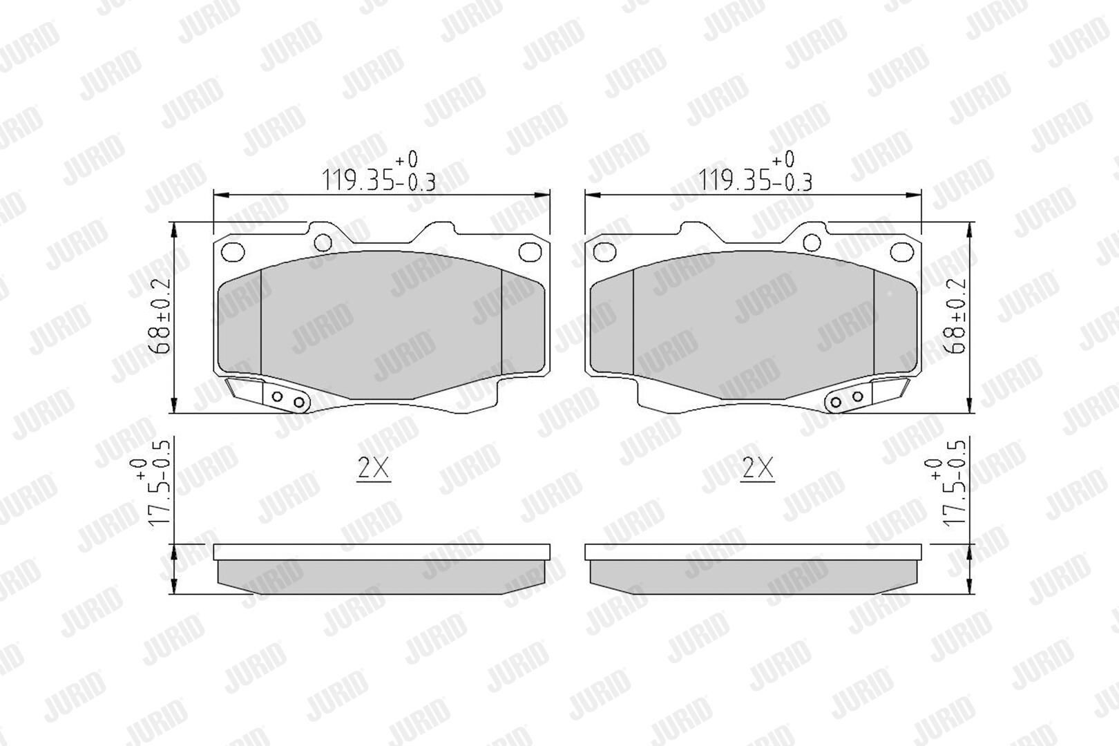 Колодки Jurid/Bendix 572625J цена, от 27.62 USD