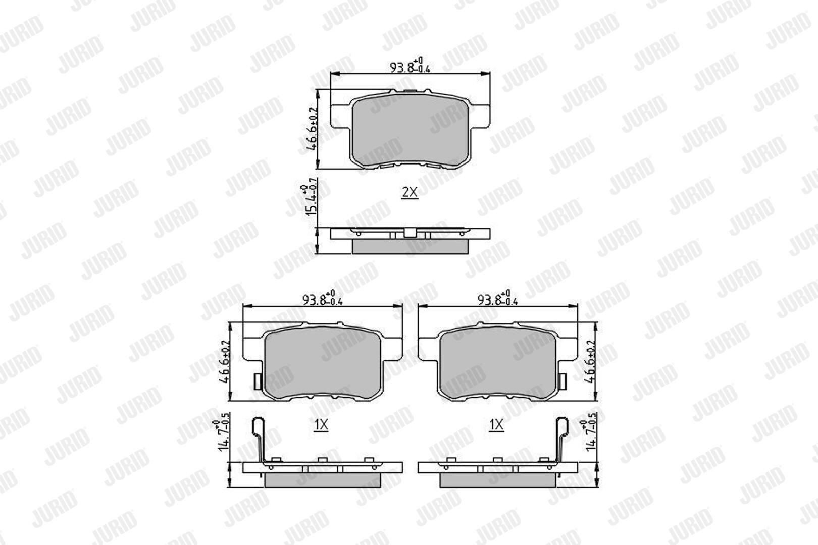 Колодки дисковые  Jurid/Bendix 572626J цена, от 20.20 USD