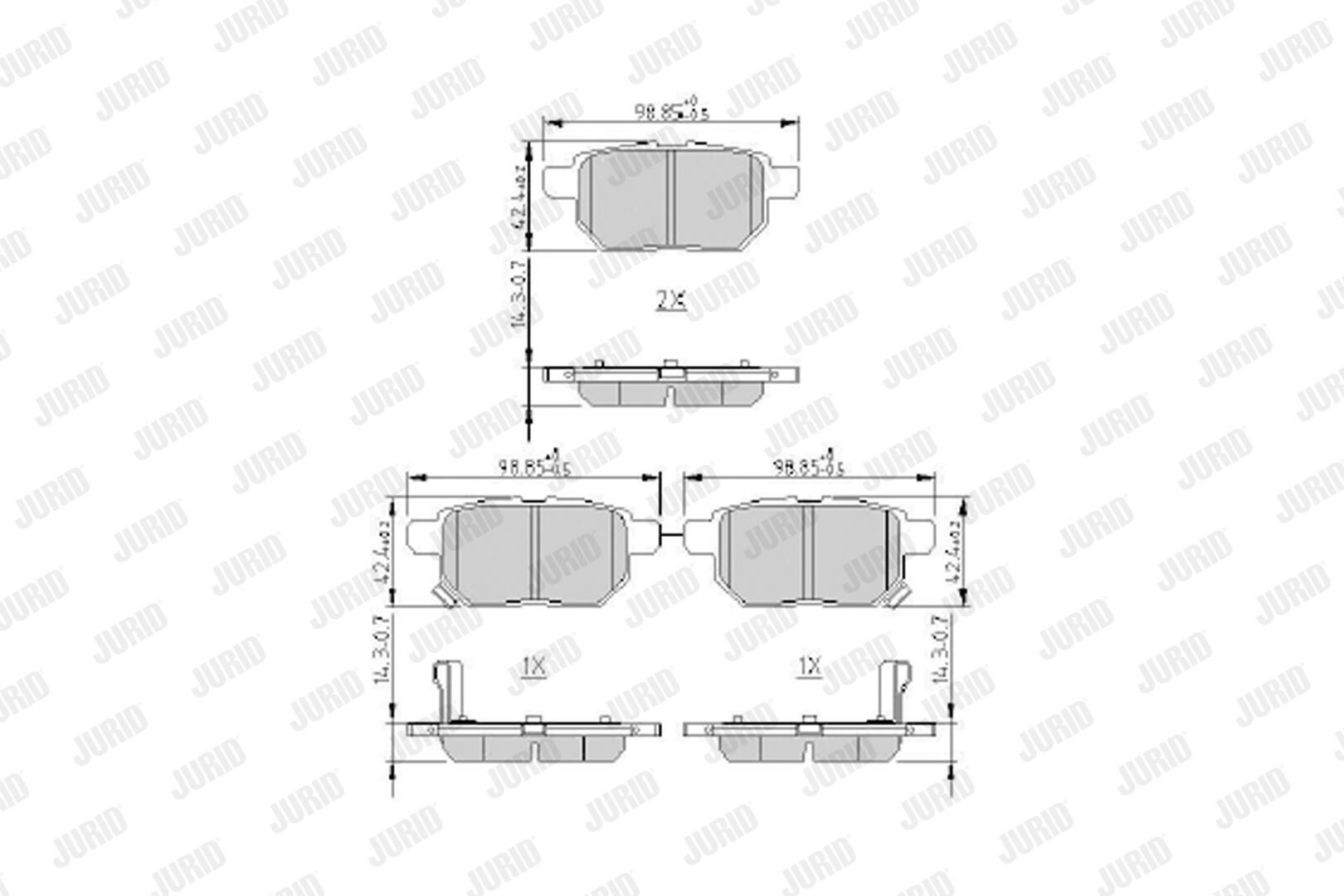 572632J Jurid/Bendix Колодки тормозные дисковые комплект