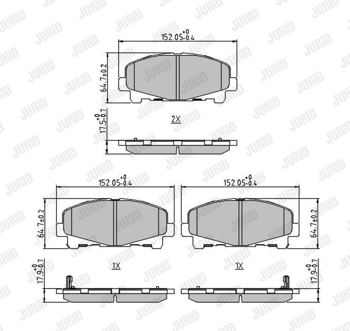 572635J Jurid/Bendix Колодки передние