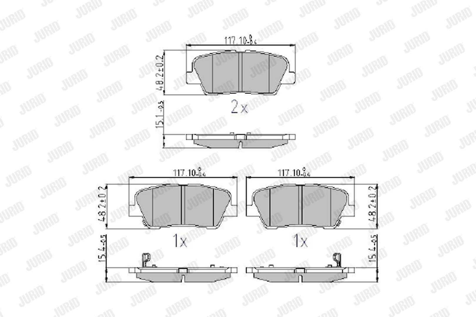 572639J Jurid/Bendix Колодки тормозные дисковые комплект