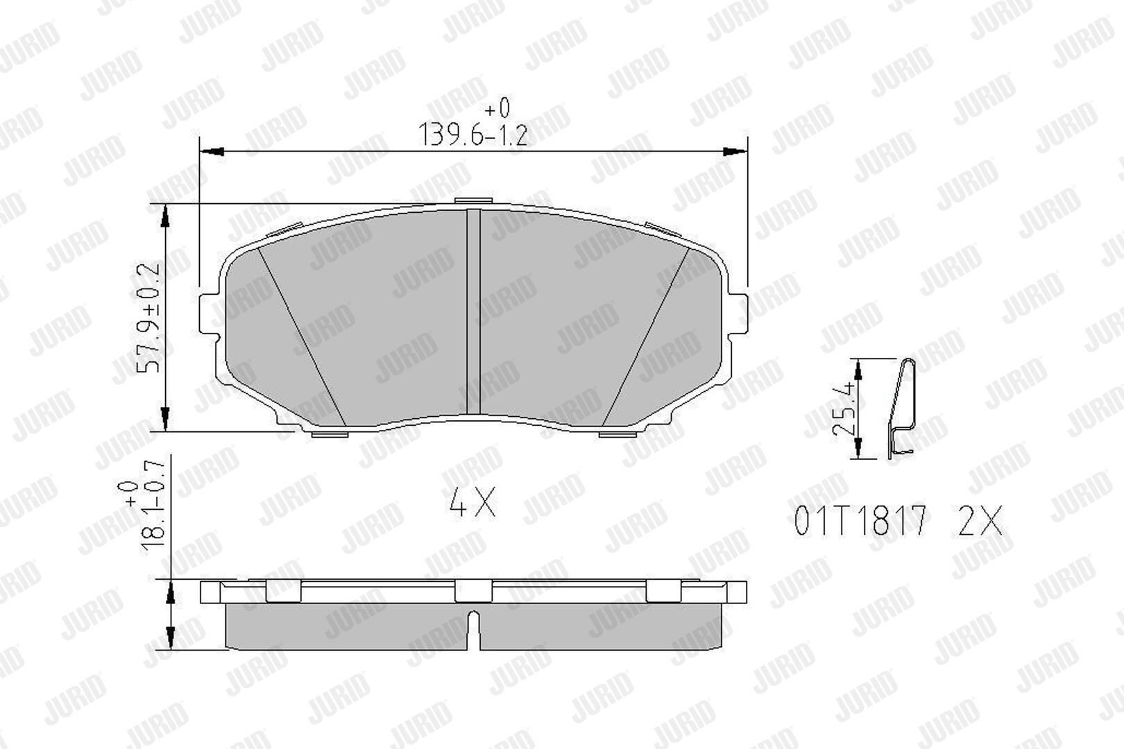 Колодки Jurid/Bendix 572640J цена, от 24.32 USD