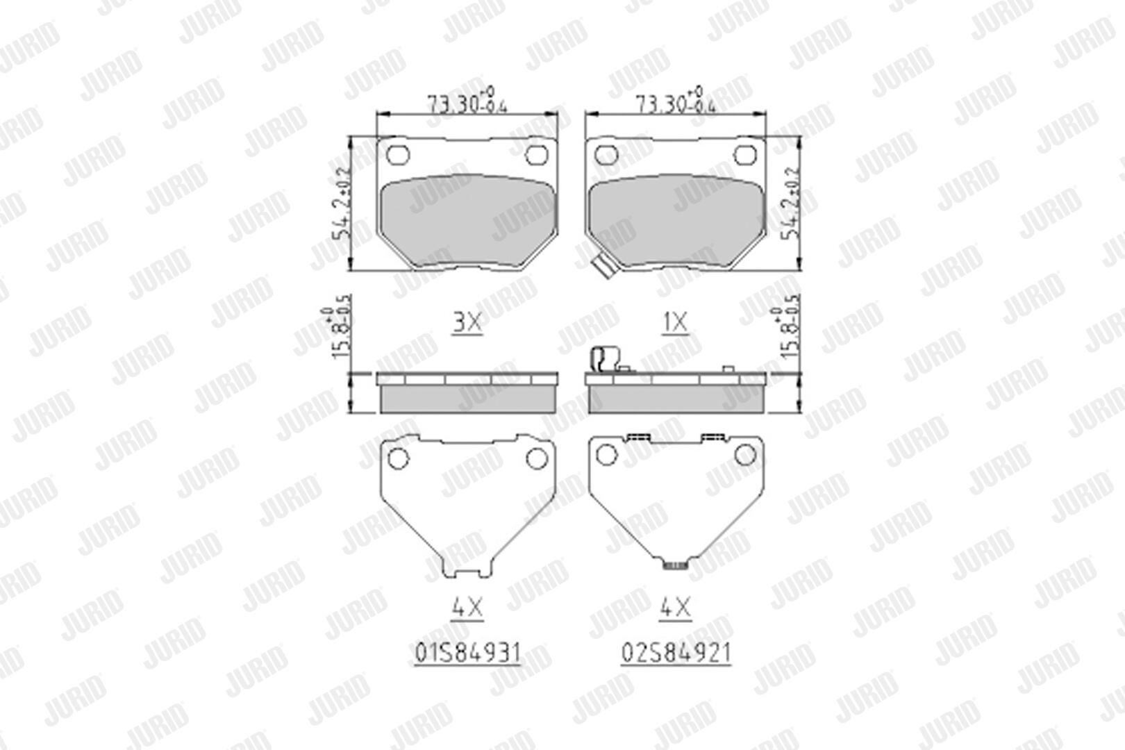572645J Jurid/Bendix Колодки тормозные дисковые комплект