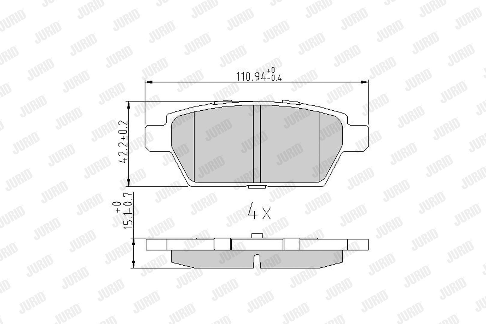 Купить 572653J Jurid/Bendix Колодки тормозные задние, дисковые