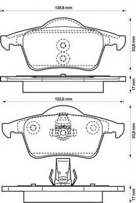 Задние дисковые колодки Jurid/Bendix 573021J