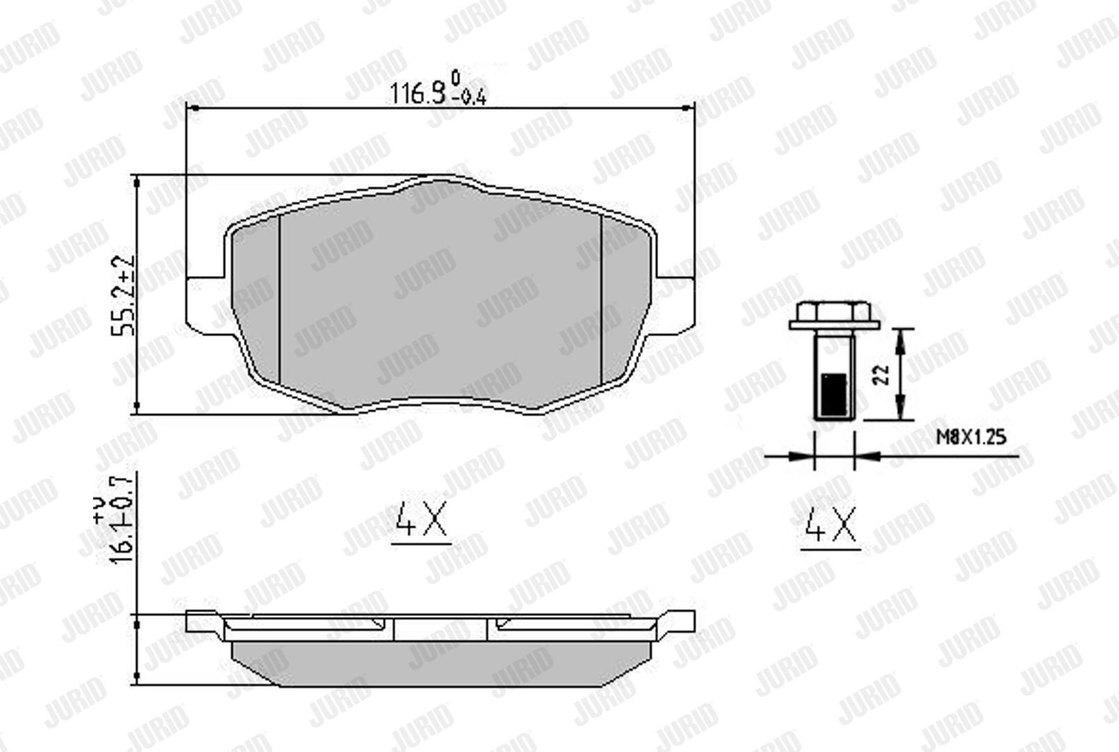 Колодки Jurid/Bendix 573144J цена, от 27.92 USD