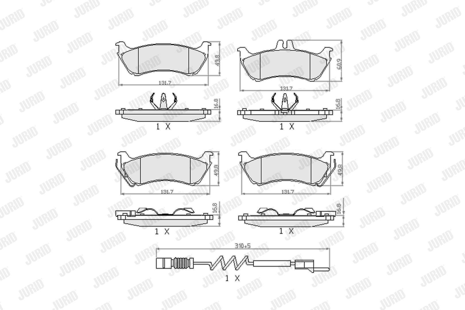 Колодки дисковые  Jurid/Bendix 573148J цена, от 47.01 USD