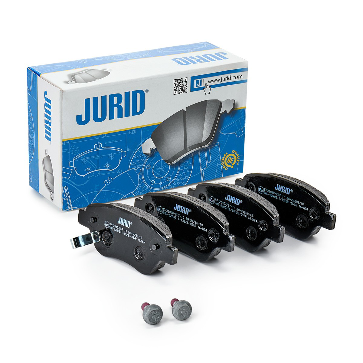 Передние тормозные колодки 573204D Jurid/Bendix